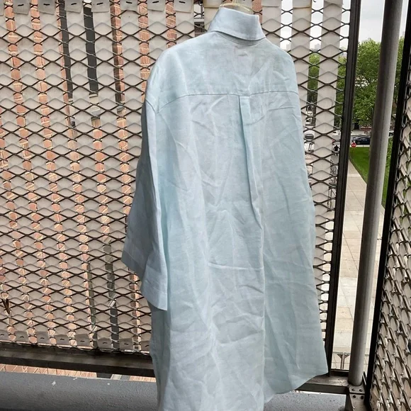 Brooks Brothers Short-Sleeve Linen Shirt- GREEN - Picture 8 of 8